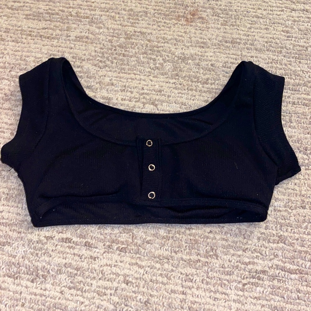 Women’s black bathing suit top